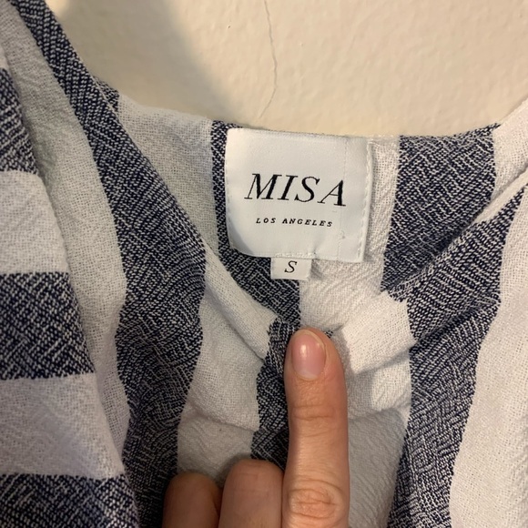 Misa Nicolette Off The Shoulder Striped Dress - Picture 7 of 8